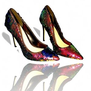 Also Sequin Stiletto Heels - Sz 7